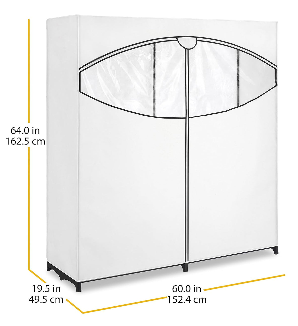 WHITMOR Clóset para almacenamiento de ropa/armario, amplio, color blanco, Blanco, 1