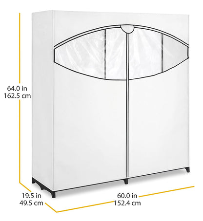 WHITMOR Clóset para almacenamiento de ropa/armario, amplio, color blanco, Blanco, 1