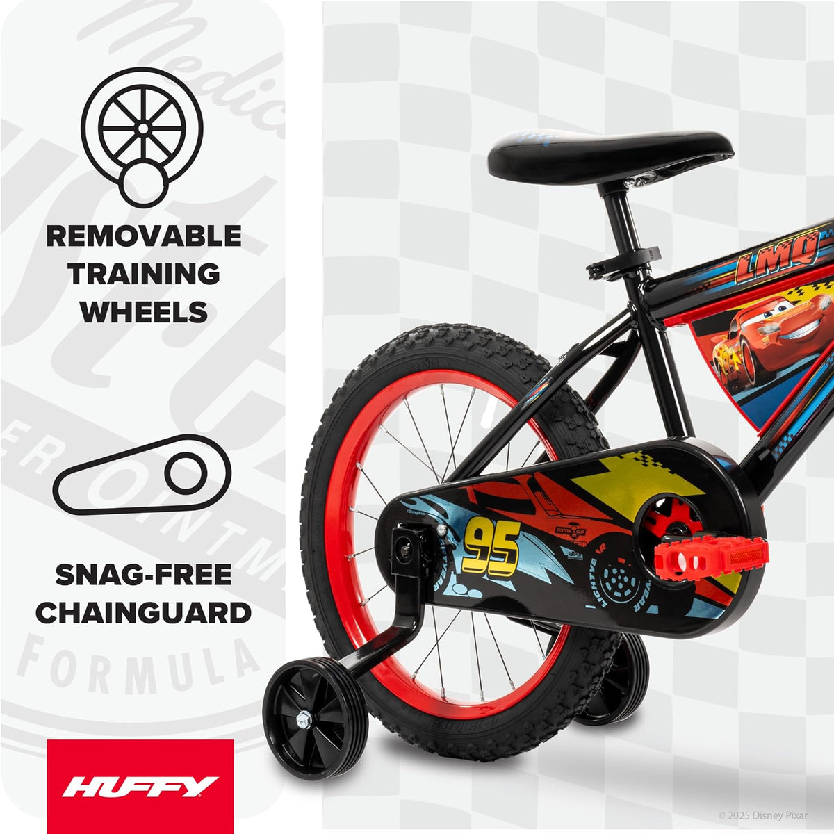 Huffy Disney and Marvel - Bicicleta de niño de 12/16 pulgadas para niños, múltiples opciones de color y diseños disponibles, ideal para mayores de 3 años, ruedas de entrenamiento extraíbles, asiento