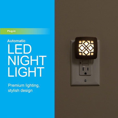 GE Luz de noche LED de bronce frotado con aceite, enchufable, del atardecer al amanecer, listada en UL, decoración del hogar, ideal para dormitorio, guardería, baño, cocina, pasillo, 25436