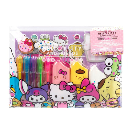 Set de papelería Hello Kitty & Friends con bolígrafos y accesorios - Pegatinas Squishy