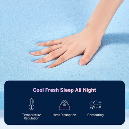 Avenco - Colchón Individual de 8 Pulgadas en Caja, colchones híbridos de firmeza Media con Bobina Smarts y Espuma viscoelástica de Gel para Dormir Fresco y Alivio de la presión, Certificado