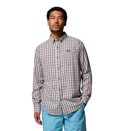 Columbia Rapid Rivers II Camisa de Manga Larga para Hombre - Black Trail Crossing Gingham - CH
