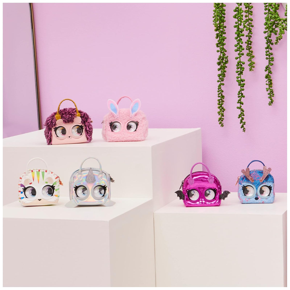 cartera Pets Micros, Roarin' Rainbow Tiger Elegante bolso pequeño con función de rollo de ojos, juguetes para niños para niñas de 5 años en adelante