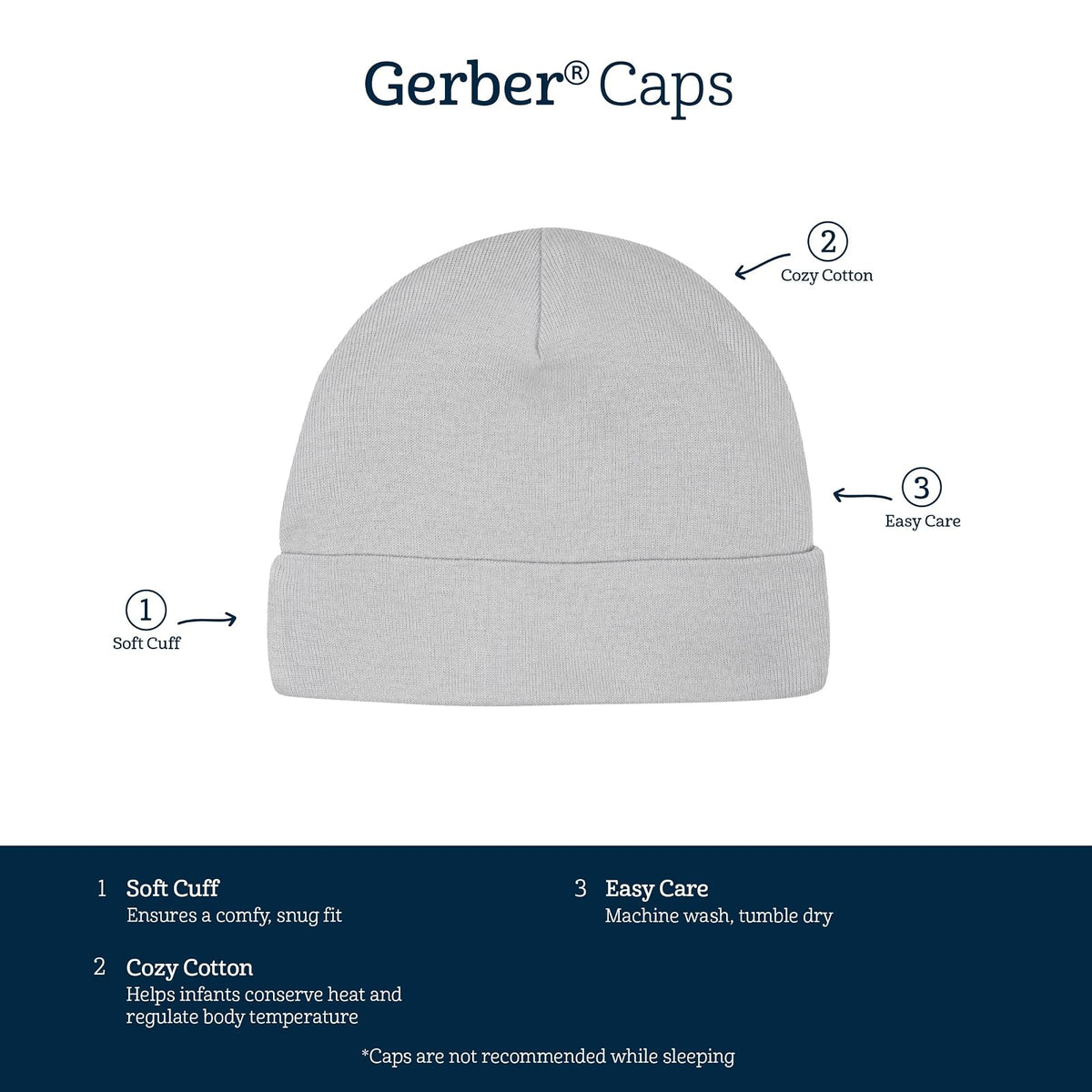 Gerber Juegos de Gorro y Manoplas de 8 Piezas y 9 Piezas Manoplas para Bebé-Niños