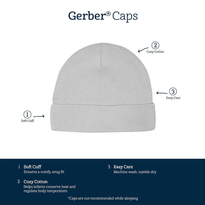 Gerber Juegos de Gorro y Manoplas de 8 Piezas y 9 Piezas Manoplas para Bebé-Niños