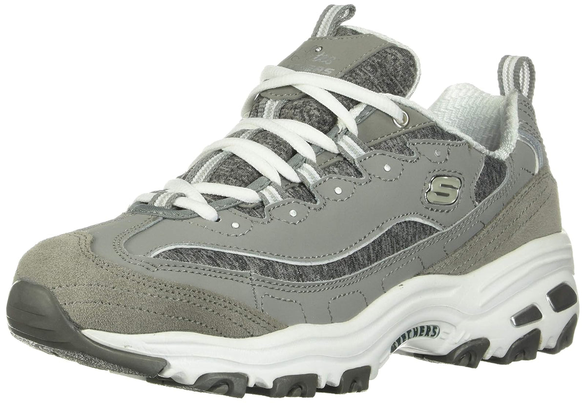 Skechers D'Lites Biggest Fan tenis para mujer - 27.0 cm - Gris - Blanco