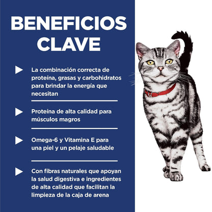 Hill's Science Diet Indoor Croquetas para Gato Adulto Sabor Pollo 3.2Kg | Croquetas Hill's para gato, pollo real, digestión saludable, sistema inmunológico fuerte, omega-6 y vitamina E
