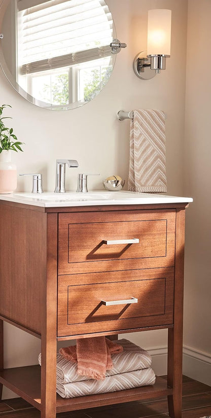 Moen Genta LX - Toallero de Mano Moderno Chapado en Cromo de 6.8 Pulgadas de Longitud para baño o Cocina, BH3886CH