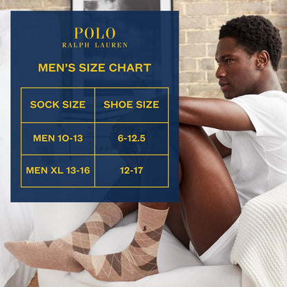 Polo Ralph Lauren Men's Socks Calcetines de cuello redondo con patrón surtido Calcetines de cuello redondo con patrón surtidopara hombre