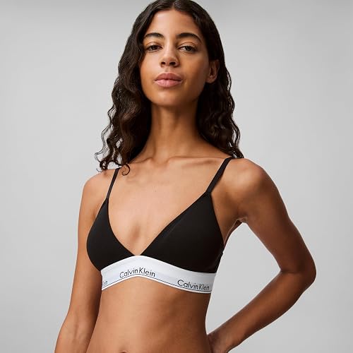 Calvin Klein Moderno Bralette Triangular Ligeramente Forrado de algodón Sujetador Deportivo para Mujer