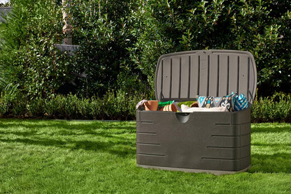 Caja de Hule para Cubiertas, 10 Ft³ Deck Box with Seat, Olive/Sandstone, Mediano