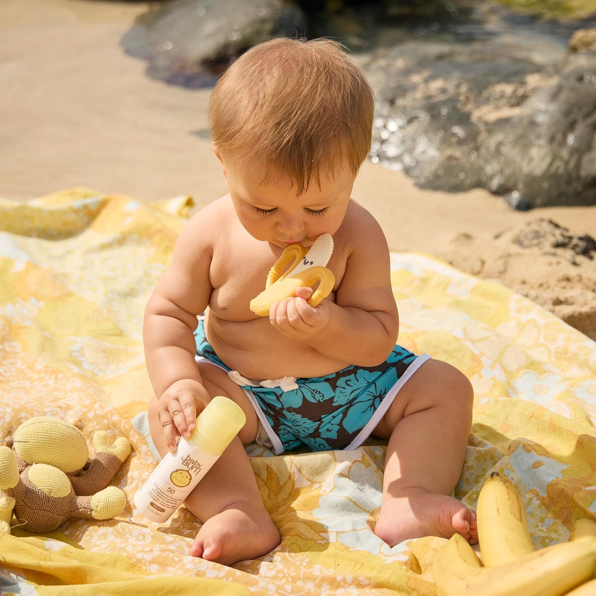 Protector solar roll-on Baby Bum Mineral SPF 50 | Vegano y compatible con la Ley de Arrecifes 104 de Hawaii (sin octinoxato ni oxibenzona) Loción protectora solar hidratante de amplio espectro UVA/UV