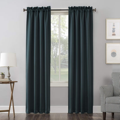 Sun Zero Andorra Panel de Cortina Transparente Flores Aplastadas Rojo - Verde azulado - 101.6An x 241.3Al cm (1 Paneles)