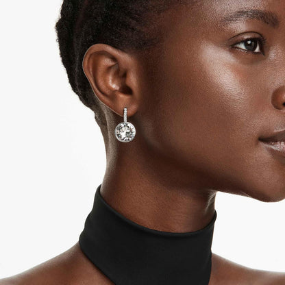 Swarovski Millenia Kollektion Tropfenohrringe, Rundschliff, Weiß, Rhodiniert