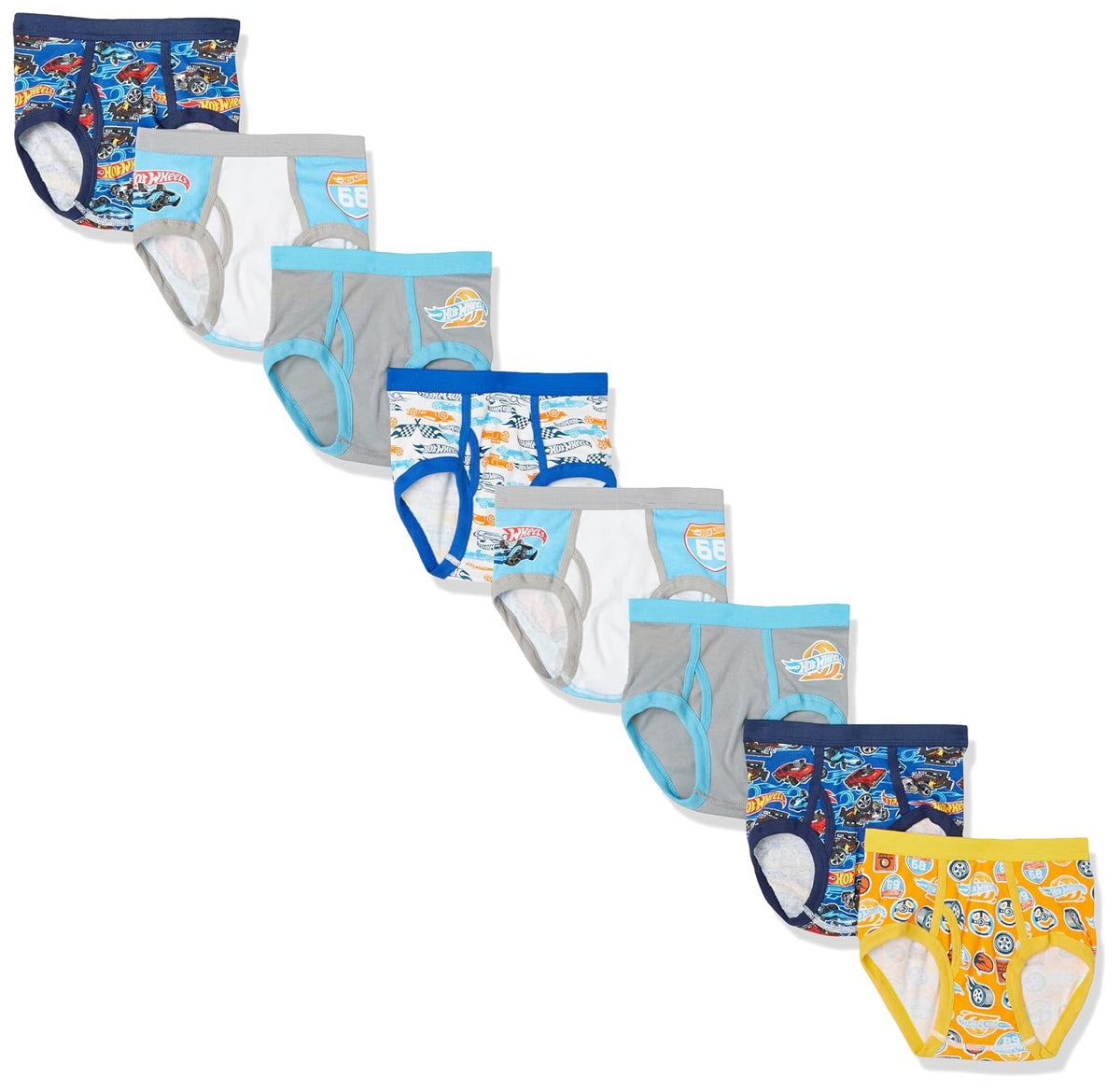 Hot Wheels Set de Ropa Interior para Niño - 8 - Paquete de 8 calzoncillos 100% algodón