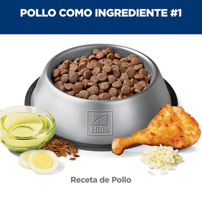 Hill's Science Diet Croquetas para Perro Adulto Piel Sensible 13.6Kg | Croquetas Hill's para perro, pollo real, piel y estómago sensible, alta digestibilidad, barrera cutánea sana