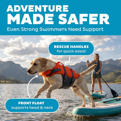 Chamarra salvavidas para perro, Outward Hound Granby Splash, Anaranjado, Large