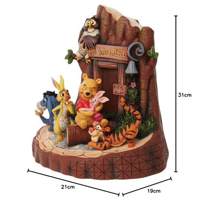Enesco Disney Traditions by Jim Shore Winnie The Pooh Mount Sanders - Figura Tallada por corazón, 7.48 Pulgadas, Multicolor