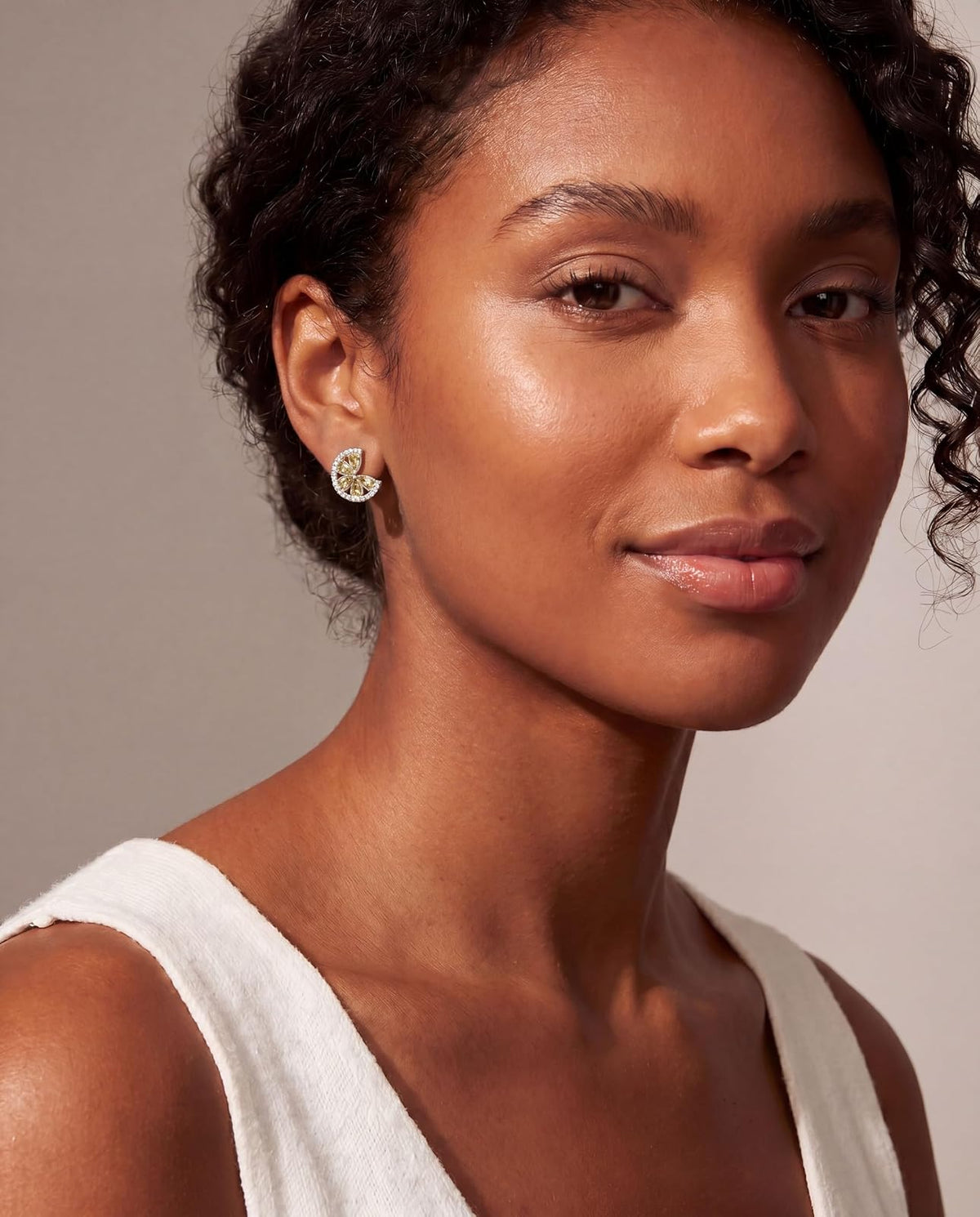 Alex and Ani Margarita Lime Stud Earring