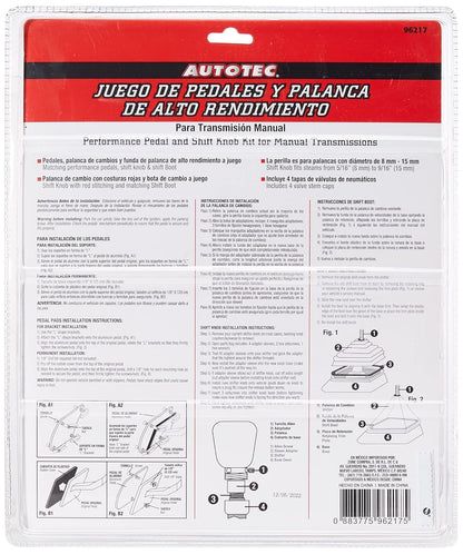Autotec ZZ-0278593 Kit Pedales y Palanca (9pz) para Chevrolet Beat 2017-2019, Plata