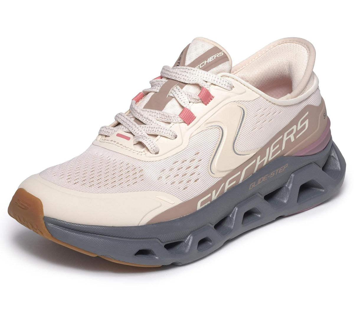 Skechers Glide-Step Altus Tenis Slip-ins sin Cordones para Mujer - 23.5 cm - naturaleza