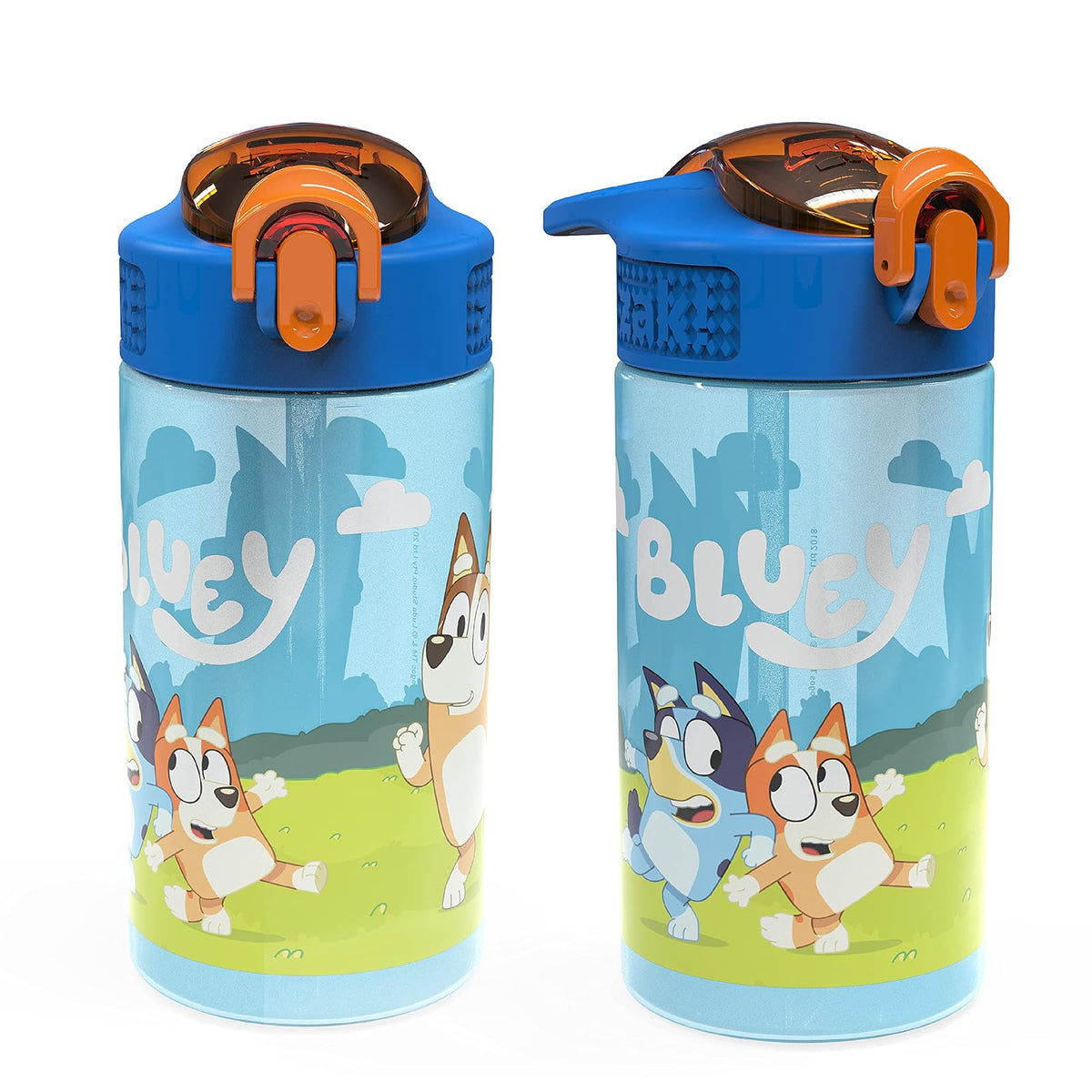 Zak Designs Disney Frozen Set de 2 Botellas de Agua Infantiles - Botella Bluey 2 unidades