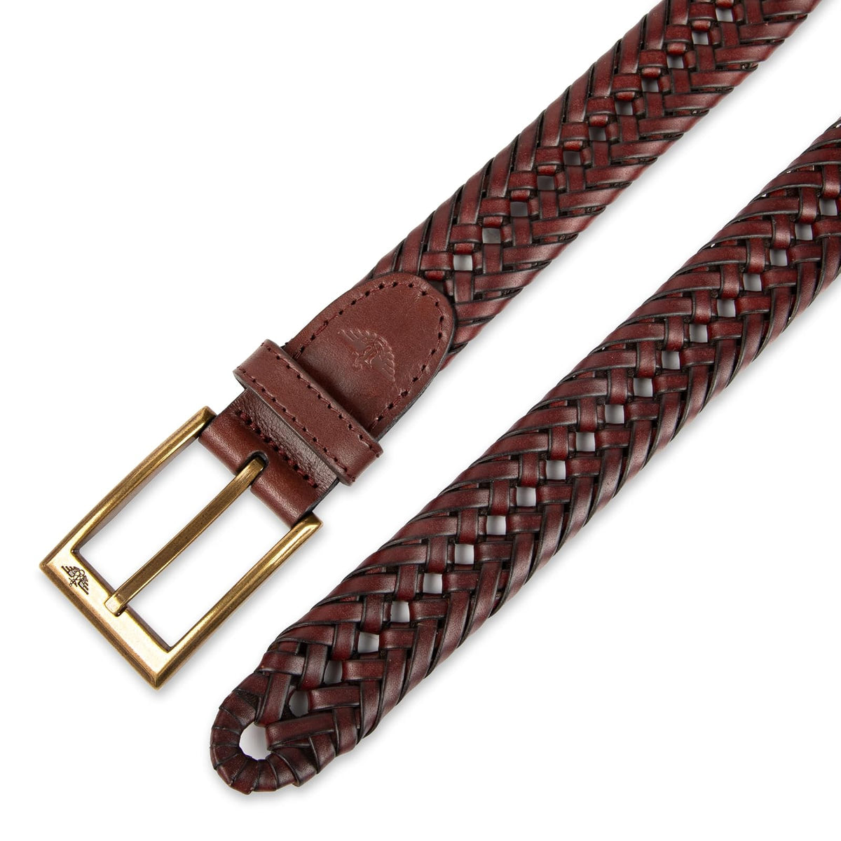 Dockers Cinturón de cuero trenzado casual y de vestir para hombre