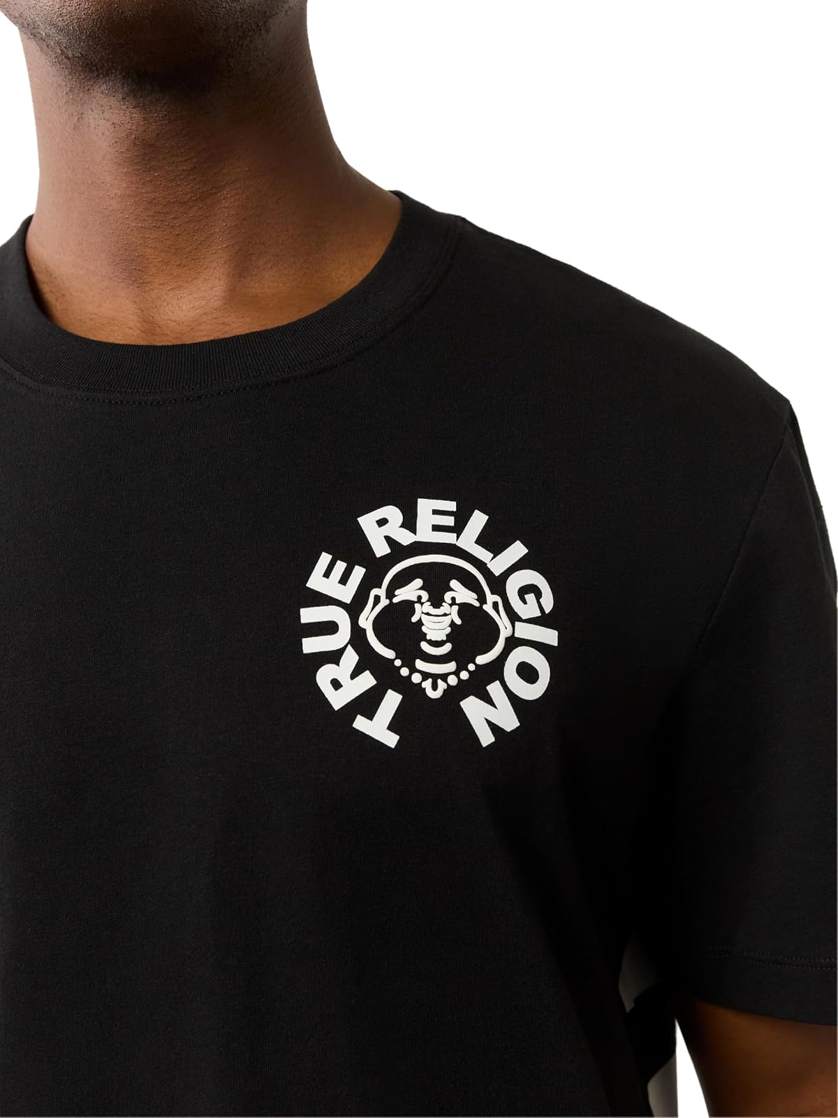 True Religion - Playera de Manga Corta para Hombre, diseño gráfico Casual