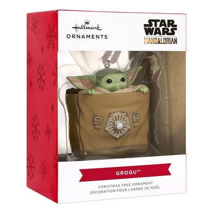 Hallmark Star Wars: The Mandalorian Grogu in Bag - Adorno navideño para el 4 de Mayo