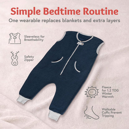 Baby Deedee Sleep Kicker Saco de Dormir con Abertura para los pies, Talla 2-4, Color Gris Pizarra