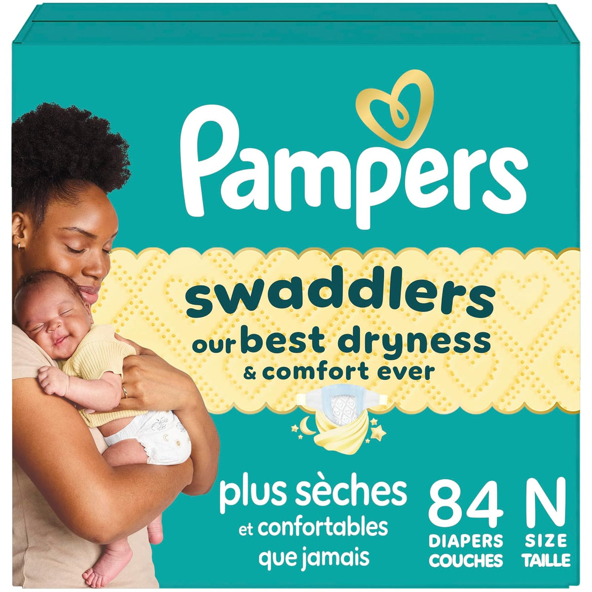 Diapers Newborn / Size 0 (< 10 lb), 84 Count - Pampers Swaddlers Disposable Baby Diapers, Super Pack
