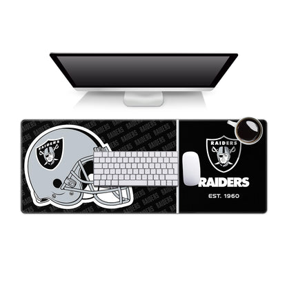 YouTheFan Tapete para Escritorio NFL con Logo de tu Equipo - 30.5 x 80 cm - Raiders de Las Vegas