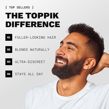 TOPPIK Fibras de construcción de pelo, Café Oscuro, 1.94 oz.