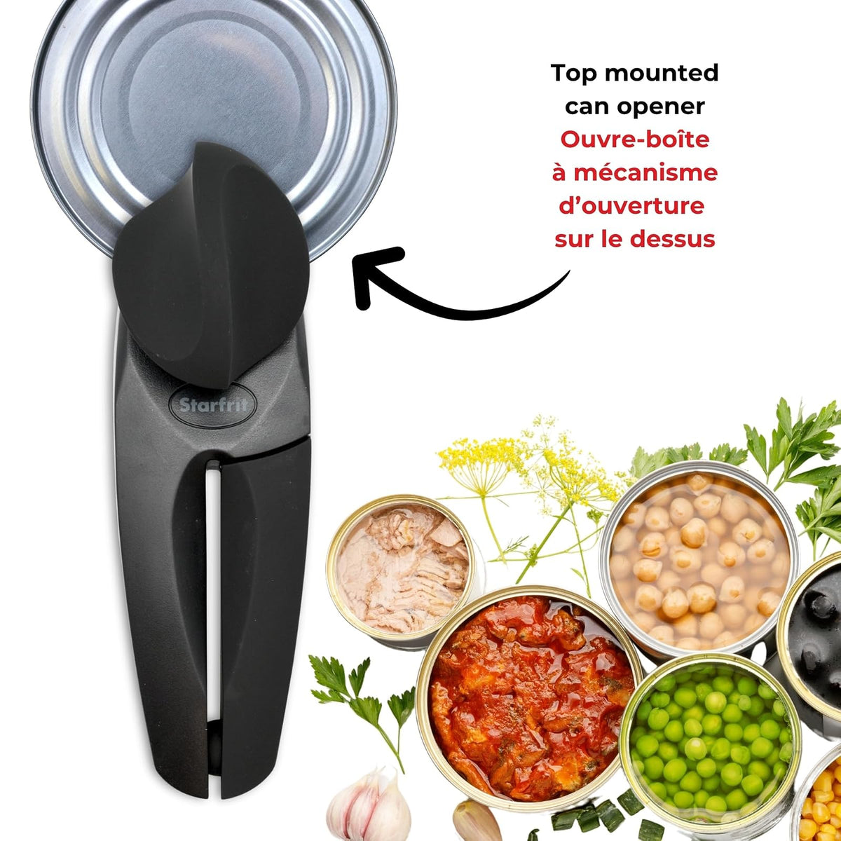 Starfrit 093112-012-BLCK Mightican Abrelatas Manual