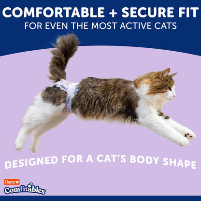 Hartz Comfitables - Pañales para Gatos, Talla M, 16 Unidades, Ajuste cómodo y Seguro, fácil de Poner