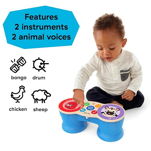 Baby Einstein Tambores De Juguete De Madera Touch, Multi, Paquete De 750.0 Grams