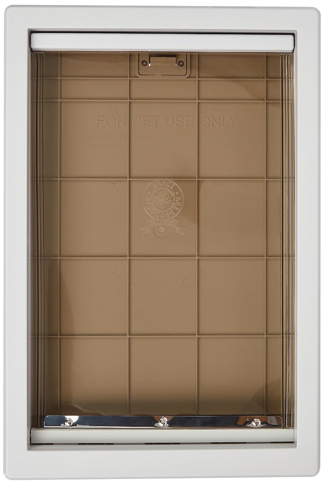 IDEAL PET PRODUCTS SINCE 1979 - Puerta de plástico para mascotas Ideal Pet Products Designer Series con marco telescópico, extra grande, tamaño de solapa de 10.5 x 15 pulgadas
