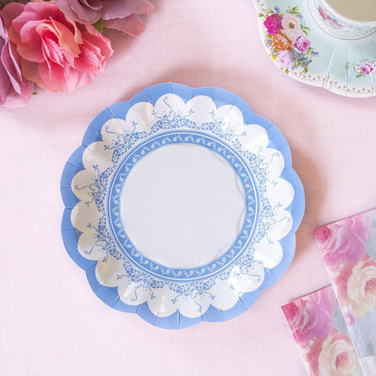 Talking Tables Platos de Papel Florales 24Pack | Multicolor, 6 diseños florales, para día de la madre, fiestas de té, baby shower, boda, 7 pulgadas de diámetro