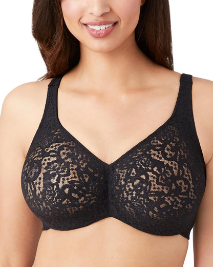Wacoal Brasier de Encaje Halo Cobertura Completa con Aros - 40D - Negro
