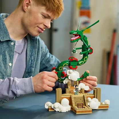 LEGO Pokémon Rayquaza – Set de Construcción – Personaje de Videojuego Articulado para Adultos – Pokémon de Tipo Volador y Dragón para Decorar – para Mayores de 18 Años – 72168