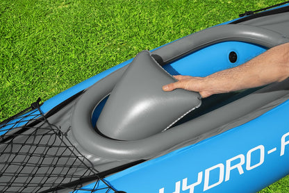 Hydro-Force 9'2" x 34" Ventura Elite X1 Inflatable Kayak Set | Fits 1 Adult | Includes Boat, Aluminum Paddle, Hand Pump, Fins, Seat, Gear Bag, Carry Bag, Repair Patch Kit