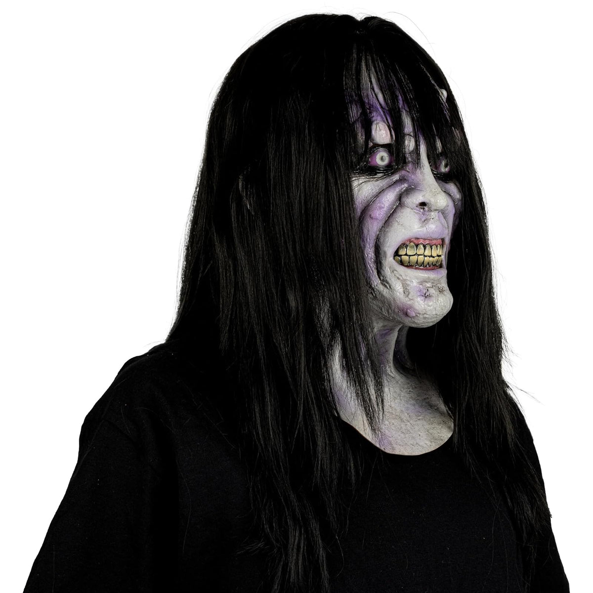Máscara de Aida la Bruja Poseída, Miedo y Terror Ideales para Halloween y Fiestas de Disfraces talla S,Para Niños.