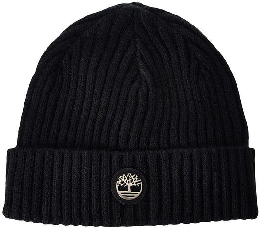 Timberland Gorra de Reloj Acanalada con Placa de Logotipo Gorro para Clima frío para para Hombre