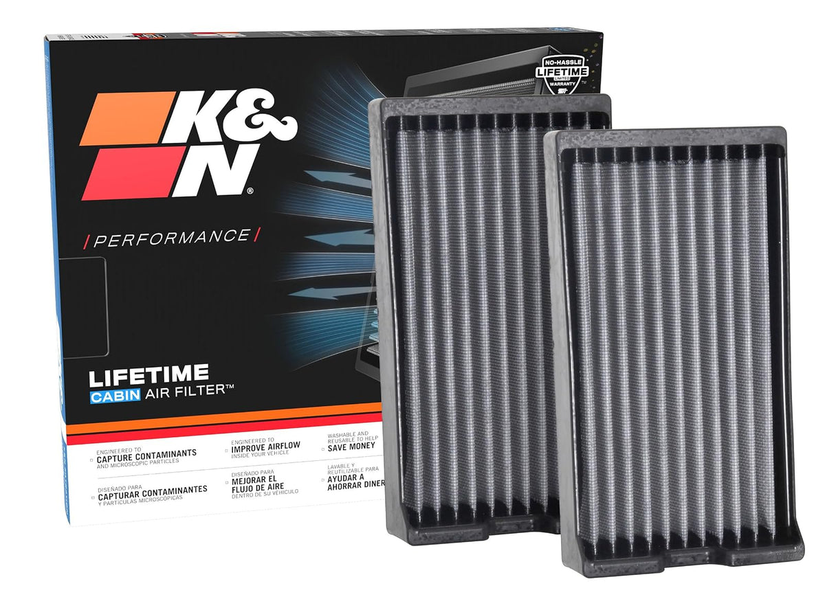 K&N Filtro de Aire de Cabina Premium, Lavable y Reutilizable - VF2063
