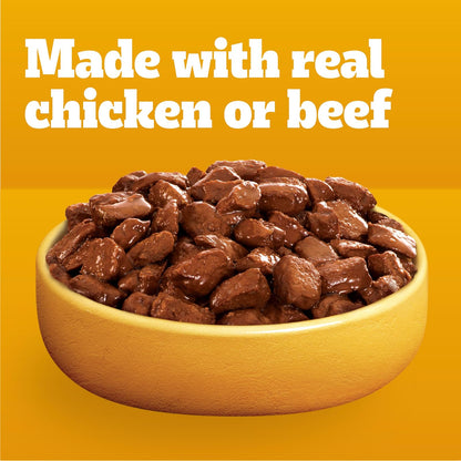 Pedigree Choice Cuts Sobres para Perro Adulto Sabores: Filet Mignon, Beef, Noodles & Vegetables, Hickory Smoked Chicken 30 Piezas 100g c/u