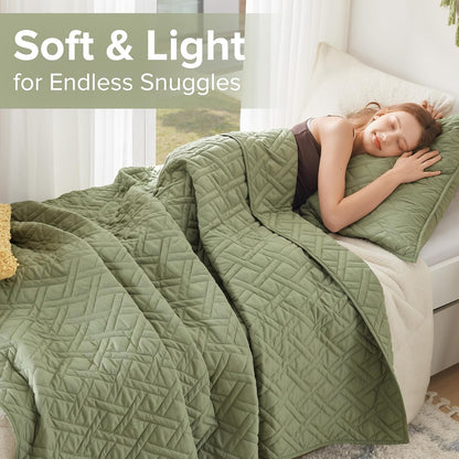 Comfort Spaces - Juego de Edredón Individual Moderno Reversible de Diamantes Kienna, Ropa de Cama Individual Acogedora Capa de Invierno Ligera Suave Tamaño Individual