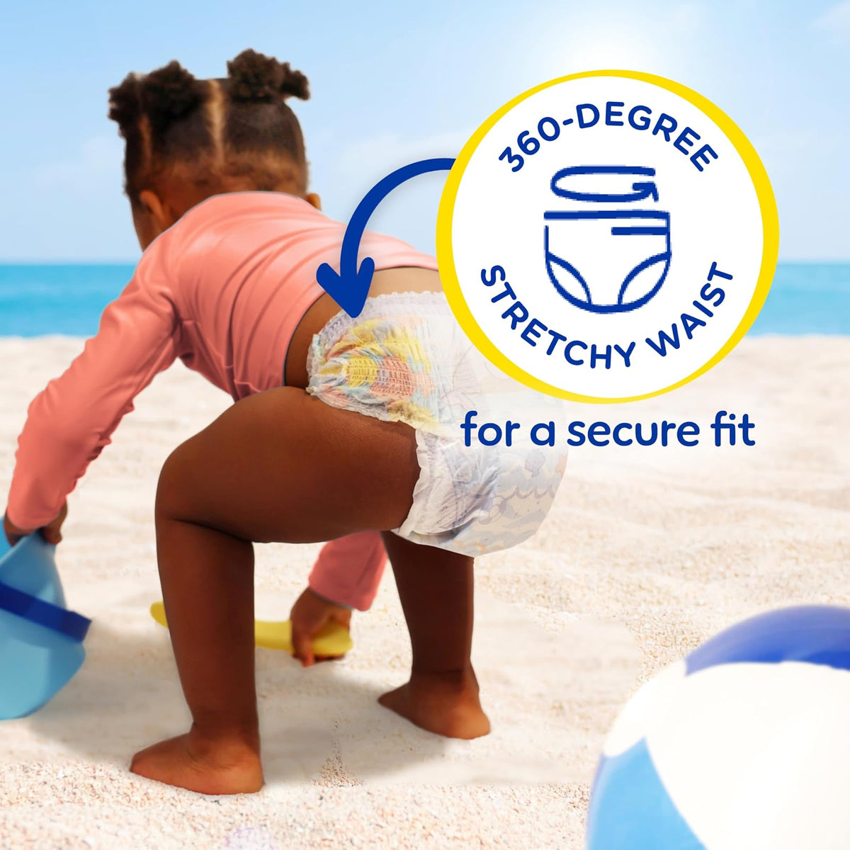 Pampers - Pantalones de natación desechables Splashers, grandes (> 31 libras), 17 unidades