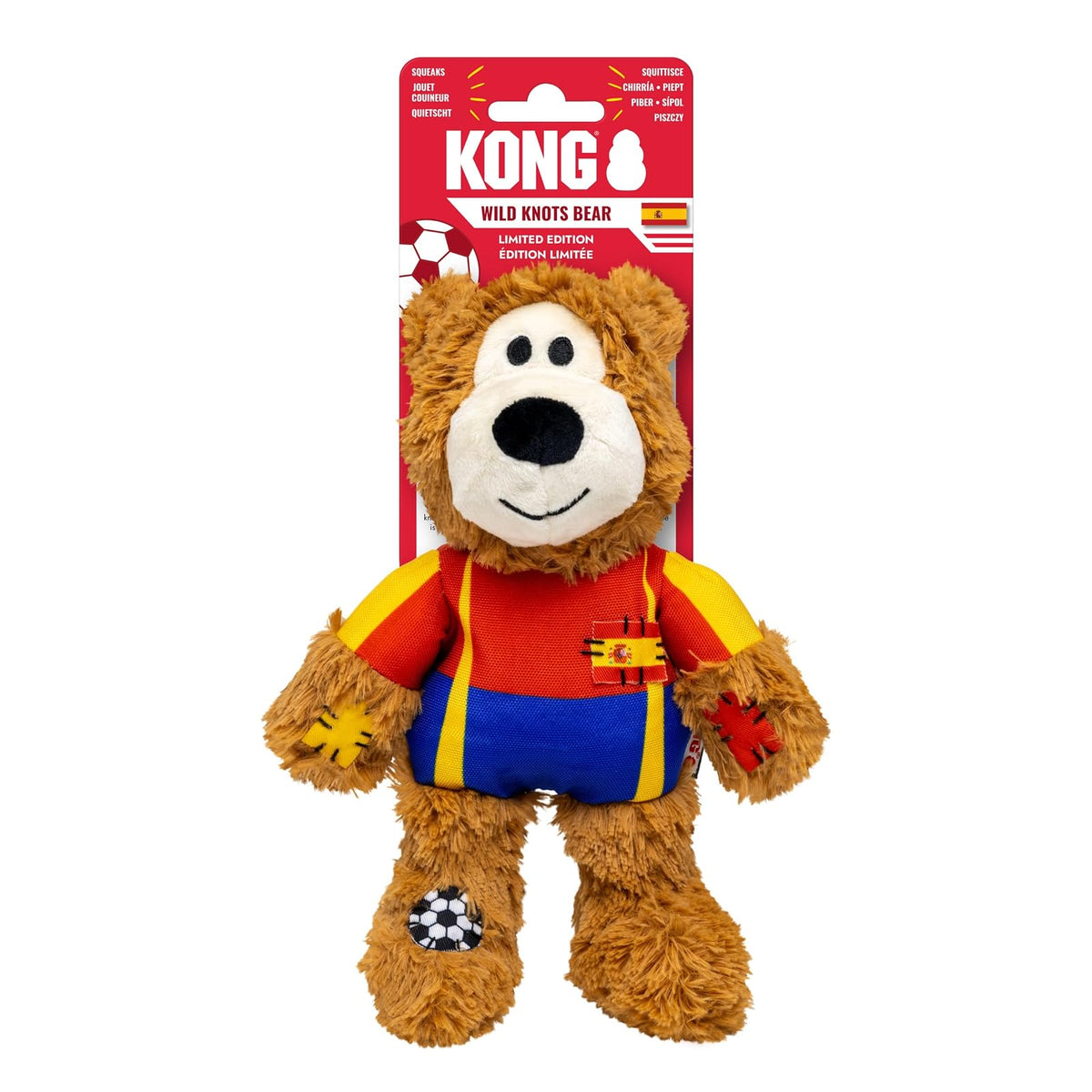 Kong Wild Knots Bear Juguete de Peluche para Perro con Playera de Selección - España