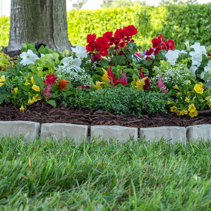 EasyFlex - Borde de Paisaje sin excavación con Puntas de Anclaje, Borde Decorativo de jardín de 2.7 Pulgadas de Alto, Kit de 15 pies, Color café